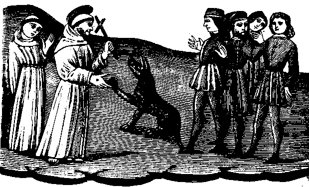 Franciscus en de wolf van Gubbio, uit de Franceschina.